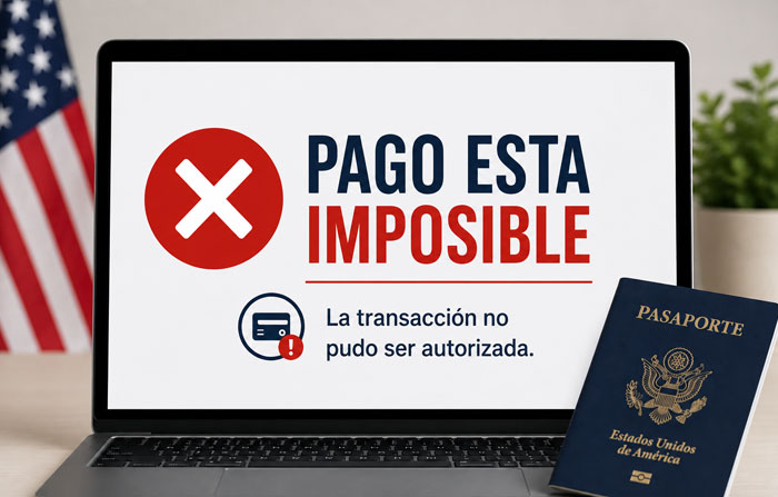 Problema de pago ESTA durante una solicitud para Estados Unidos